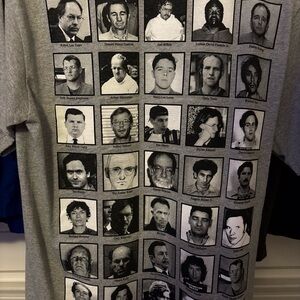 Gray Graphic T-Shirt with Faces